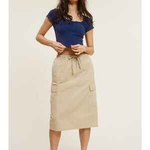 192 - Women's Khaki Cargo Skirt